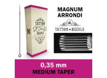 Agulhas Round Magnum (RM) esterilizadas 0,35 mm - Conicidade média | Agulha de tatuagem