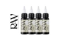 Encre de Tatouage RAW Platinum, stérile, 4 coloris : GREY SET