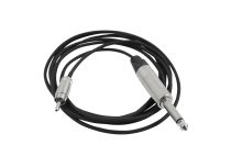 Clip Cord Jack 6,35/RCA comprimento reto 2m Cabo Slim Preto | Vmoths