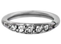 Dobradiça de Aço 5 Strass Branco | Itc