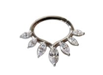 Anel de aço com dobradiça Septum Vários Strass | Itc