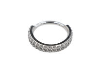 Anel de articulação CoCr 1,2 mm strass de linha dupla