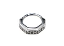 Anel de dobradiça CoCR 1.2X8 hexagonal strass