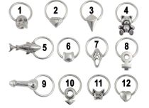 Anel de aço 1,2 x 10 mm, Vários modelos | Itc