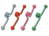 Barbell Acier Industriel à Boules 5 mm motif Ressort Coloré | Itc