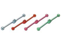 Barbell Acier Industriel à Boules 5 mm motif Spirale Coloré 10 mm | Itc