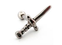 Barbell Acier motif Dague |Itc