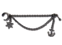 Barbell Acier Noir Chaîne et Ancre | Itc