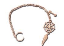 Barbell Acier Doré Rose chaine et attrappe rêve | Itc