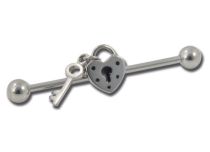 Barbell Acier Industriel Boules 5 mm motif Cadenas | Itc