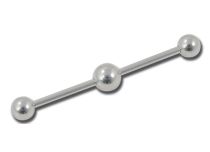 Barbell Acier Industriel Boules 5 mm motif Boule Centrale 6 mm | Itc