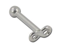 Barbell Acier motif Infini, Boule 3 mm | Itc