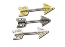 Barbell Acier motif Flèche à Strass |Itc