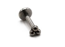 Labret Acier motif Triple bille | Itc