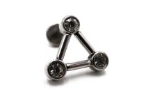 Labret Acier motif Triangle à Strass | Itc
