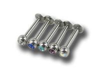 Labret Titane Cristal 2,5 mm Facette Coloré | Itc