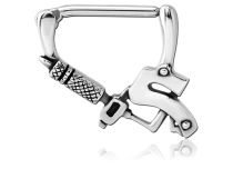 Bijou de Téton Acier Clickers motif Dermographe | Itc