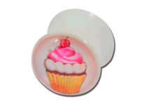 Plug Acrylique Épaulé motif Cup Cake | Itc