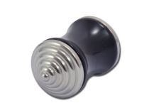 Plug Acrylique Noir double Épaulé double vis Acier | Itc