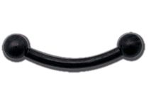 Barbell Titane Noir à Boules 3 mm | Itc
