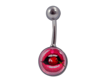 Banane Acier Boules 6 / 12 mm motif Lèvres et Cerise | Itc