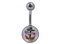 Banane Acier Boules 6 / 12 mm motif Ancre | Itc
