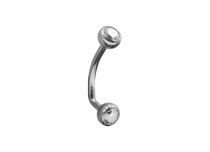 Micro banana Christina Titanium 1,6 mm strass duplo iridescente
