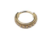 Anel de articulação CoCr Pvd Gold 1.2X10 multi strass