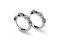 Paire de boucle d'oreille CoCr étoile avec strass 0.8X10