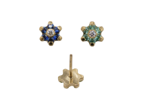 Accessoire Threadless Titane PVD Gold  0.5X4 motif fleur