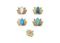Accessoire Threadless CoCr Pvd Gold  0.5X8 motif lotus