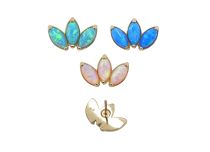 Accessoire Threadless CoCr Pvd Gold  0.5X8 motif 3 pétales