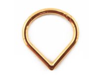 Anneau Charnière Titane PVD Gold Stérile motif Goutte | Itc