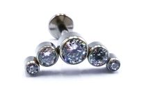 Etiqueta Titane Interne Stérile motif Arc de 5 Strass Rond | Itc