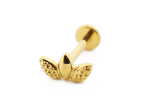 Labret Titanium PVD Gold Padrão Interno Estéril 3 Folhas | Itc