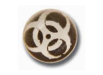 Boule Acier Push Clip motif Danger biologique | Itc