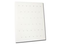 Présentoir à bijoux simili cuir blanc 39 places
