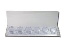 Présentoir acrylique 10 boites de 4 cm rondes pour access