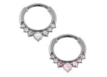 Anel de aço com dobradiça Opala Sintética | Itc