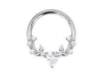 Anneau charnière titane 1.2x8 multistrass ornemental