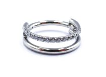 Anel de dobradiça de aço Anel duplo Anel simples Strass | Itc