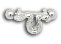 Barbell Acier Arcade motif Serpent à Boules 3mm | Itc