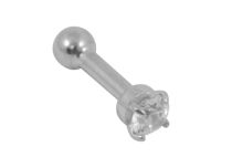 Micro Barbell 1,2 x 4 mm  Acier Cristal Griffé | Itc