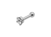 Micro Barbell 1,2 x 4 mm Aço Cristal Riscado | Itc