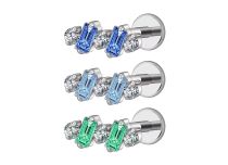 Labret Titane ASTM F136 interne 1,2x8 ornement strass | iTC