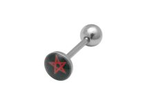 Disco de aço para barra 8 mm padrão estrela Satânico Vermelho | Itc