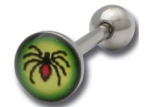 Barbell Acier Disque 8 mm motif Spider | Itc