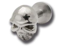 Labret Acier Interne motif Crâne | Itc