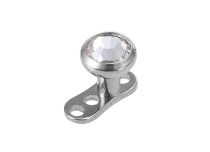 Superfície de perfuração Disco de aço de titânio 4 mm e cristal colorido | Itc