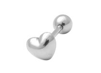 Espiga de aço, padrão coração 8 mm | Itc